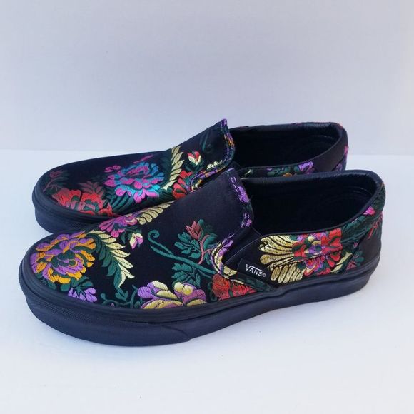 vans satin floral